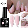 LILYCUTE 7ML Nude Pink Quick Extension Gel Nail Polish Milky Clear Sturcture Hard Enhanced Construction Gel Nail Art Manicure