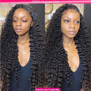 High Density 250% 40 46Inch Deep Wave 13x4 13x6 HD Lace Front Human Hair Wig Loose Water Wave Curly Lace Frontal Wigs Human Hair