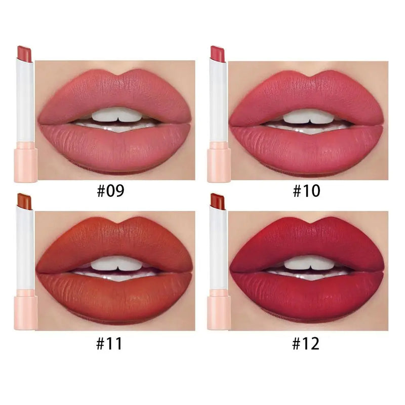 4 Matte Lipstick Kit Cigarette Smoke Tube Lip Gloss Long Lasting Waterproof Nude Red Lip 24 Hour Lip Tint Stain