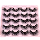 New 10 Pairs 3D Faux Mink Lashes Wispy Fluffy 25MM False Eyelashes Thick Volume Dramatic Cat Eye Lashes Long Strip Wispy Makeup