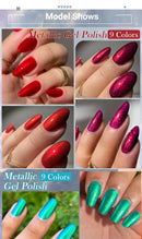LILYCUTE 7ml Metallic Red Gel Nail Polish Winter Bright Chrome Glitter Mirror Enamel Gel Semi Permanent UV Soak Off Nail Art