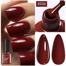 LILYCUTE 7ML 125 Colors Gorgeous Glitter Red Nail Gel Polish Semi Permanent Soak Off LED UV Gel Nail Art Manicure Varnish