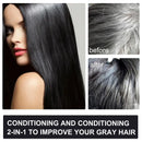 "Healthy hair results using Gray White Hair Turning Black Care"
