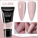 LILYCUTE 1Pc Quick Extension Gel Nail Nude Pink Glitter Building Acrylic Semi Permanent Soak Off UV LED Polish Nail Art Varnish