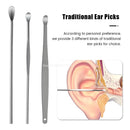 6pcs Stainless Steel Ear Wax Removal Tool Set Spiral Rotating EarPicking Spoon Ear Picker Spoon For Cleaning Collecting Ear Wax