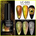 LILYCUTE 7ml 9D Reflective Cat Magnetic Gel Nail Polish Blue Sparkling Semi Permanent UV Gel Soak Off Glitter Gel Nail Art