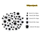 100pcs/200/550pcs Self-adhesive Googly Wiggle Eyes for DIY Scrapbooking Crafts Projects DIY Dolls Accessories Eyes Handmade Toys
