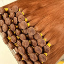 #30 Brown Color Straight Human Hair Bundles with Closure Brazilian Real Virgin Human Hair Bundles With Lace Closure And Frontal