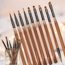 LINMANDA Nail Art Design Pen Painting Tools with Nail Extension Gel Brush Nail Gel Brush Salon at Home Diy Manicure 9psc
