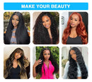 Natural Color Deep Wave Human Hair Wig 46 Inch 13x6 HD Lace Frontal Pre Plucked Natural Hairline Soft Breathable For Women