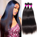 Silky Straight Bundles Human Hair Brazilian Remy Hair Extensions 1/3/4PCS Natural Black 14-30 Inches Hair Weave Bundles