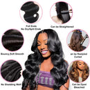 Daianran Body Wave Bundles Brazilian Hair Weave Bundles 1/3/4 PCS Human Hair Bundles Natural Black 14-30"Remy Hair Extensions