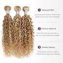 Water Wave P27/613 Ash Blonde Human Hair Bundles 12A Highlight  Honey Blonde Hair Bundles Double Weft Weave 1/3/4pcs Bundles