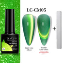 LILYCUTE 7ML Colorful Double Light Cat Magnetic Gel Nail Polish 9D Glitter Sparkling Rainbow Laser Soak Off Nail Art DIY Varnish