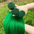 Colored Straight Virgin Human Hair Bundles Blue/Yellow/Red/Green Virgin Raw Hair Brazilian Weaving 1/2/3 Pcs Deals 10-30 Inches