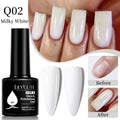 LILYCUTE 7ML Nude Pink Quick Extension Gel Nail Polish Milky Clear Sturcture Hard Enhanced Construction Gel Nail Art Manicure