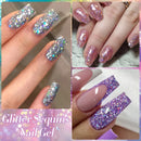 LILYCUTE 7ml Glitter Sequins Nail Gel Polish Bling Effect Colorful Shiny Semi Permanent Soak Off UV Gel Design Nail Art Varnish