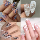 LILYCUTE 8ml 3D Painting Nail Gel White Black Color High Saturation Gradient Pat Multifunctional UV LED No Wipe Manicure Gel