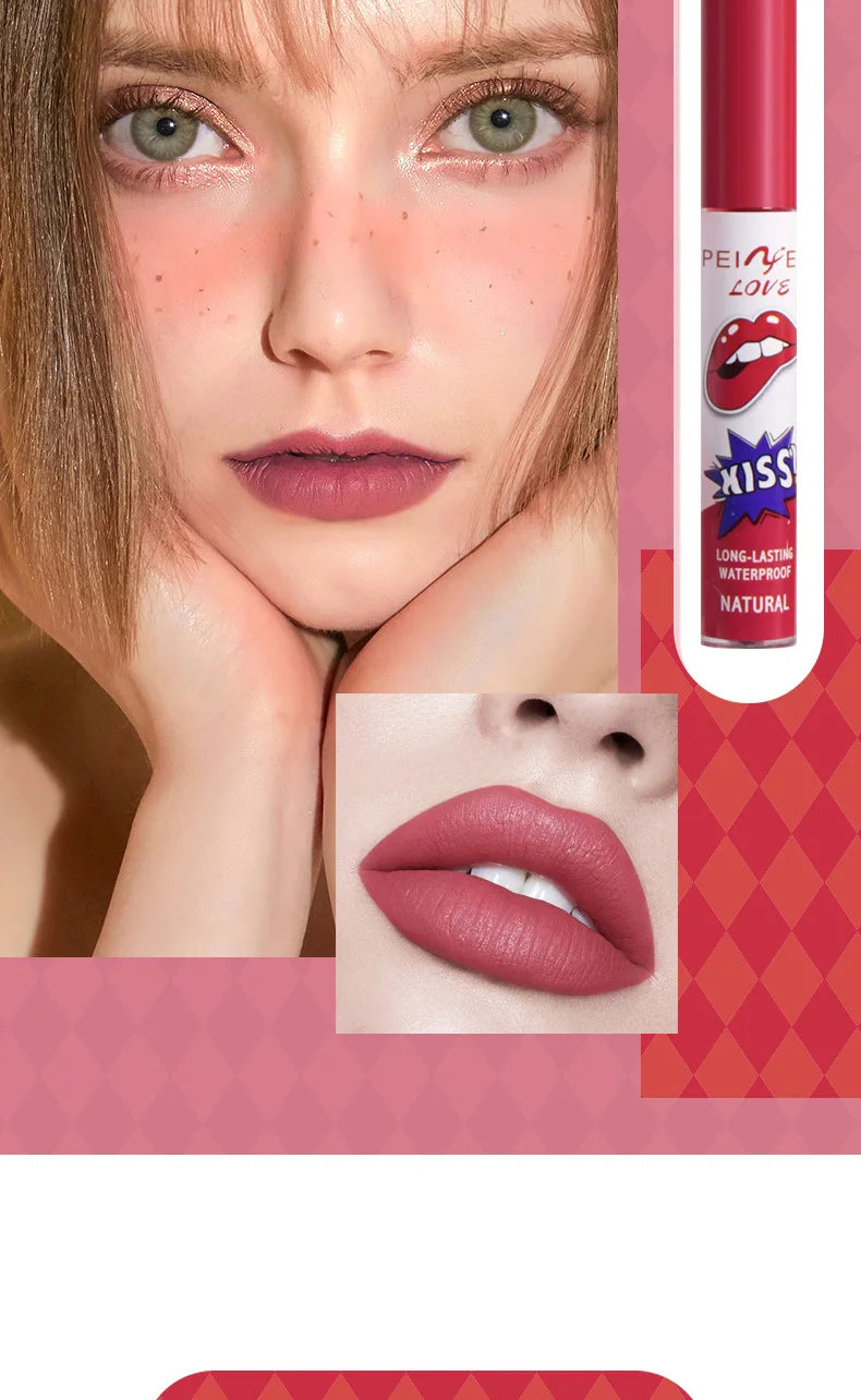 6 Colors Tattoo Magic Color Lip Stain Lip Tint Long Lasting Waterproof Lipstick Sets for Women Peel Off Colored Matte Sexy Color