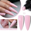 LILYCUTE 1Pc Quick Extension Gel Nail Nude Pink Glitter Building Acrylic Semi Permanent Soak Off UV LED Polish Nail Art Varnish