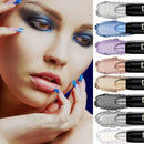 8pcs Metallic Eyeshadow Stick Set - Champagne Glitter & Highlighter, Waterproof Long-Lasting Eye Makeup in Brown, Coral, Black