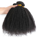 Afro Kinky Curly Human Hair Bundles 8-24 Inch Curly Weave 4C Unprocessed Virgin Afro Kinky Curl Extensions for Women Natural