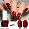 LILYCUTE 7ml Red Glass Bottle Water-Based Peel Off Nail Polish Quick Drying No Need of Lamp Glitter Nail Art Varnish