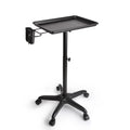 Salon Rolling Salon Tray Aluminum Trolley Cart Adjustable Height Mobile Beauty Salon Spa Storage Tray Tattoo Hairstylist Cart