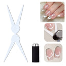 Double-head French Nail Art Magnet Set 3D Strong Cat Eye Magnet Nail Art Gel Polish DIY V-Shaped Effect Manicure Magnetic Tool