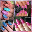 LILYCUTE 7ml Pink Fluorescent Reflective Gel Nail Polish Shining Glitter Neon Semi Permanent Soak Off UV Gel Nail Art Manicure