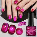 LILYCUTE 7ml Autumn Cat Magnetic Gel Nail Polish Red Brown Semi Permanent Glitter Magnetic Gel UV/LED Soak Off Varnish Design
