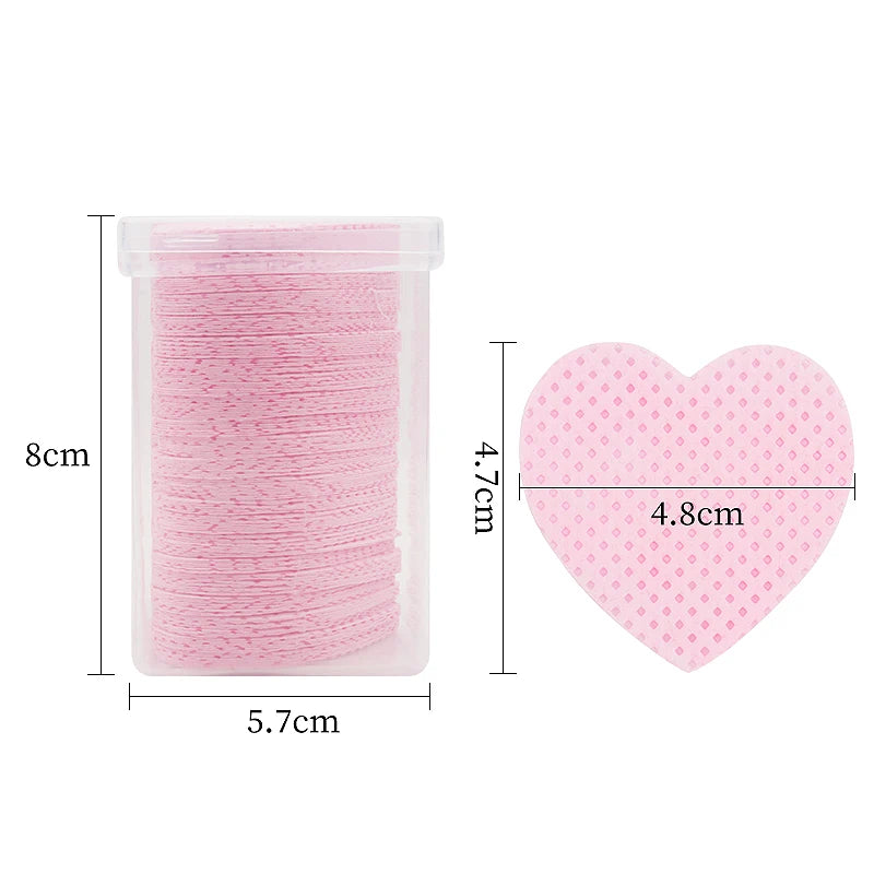 200 Pcs Disposable Lint-Free Paper Cotton Wipes Eyelash Extension Glue Remover Pads Cleaning Wipes Cosmetics Makeup Tools