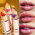 3pcs Nature Inspired Color Changing Flower Jelly Lipstick Set-Moisturizing,Long-lasting,Temperature-sensitive Balm Lip Gloss Set