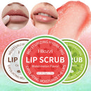 Hllozzi 50g lip scrub jojoba oil vitamin C hydrating moisturizing mild non-irritating watermelon, coconut, apple