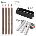 Eyebrow Pencil Microblading Supplies Set Waterproof Eyebrow Tattoo Tint Enhancers With Sharpener Brow 10Pcs Brow Trimmer Blade