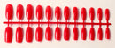 24Pcs Christmas Red Press On False Nails With Adhesive Short Ballerina Coffin Fake Nails DIY Full Cover Tips Manicure Tool