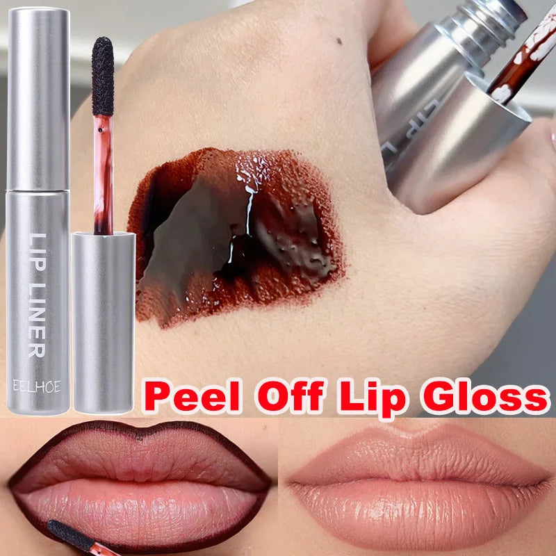 Lasting Peel Off Lip Liner Tattoo Makeup Amazing Waterproof Matte Non-Stick Cup Matte Lip Gloss Sexy Red Contour Lips Cosmetics