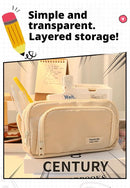 Simplified Japanese Large Capacity Pencil Case Stationery Box for Elementary, Middle, and High School Students