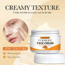Turmeric Whitening Face Cream Wrinkle Removal Lighten Fine Lines Makes Skin Look More Youthful Birghten Moisturize Facial Care
