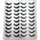 2023 New 20 pairs natural long 3D mink false eyelashes fake lashes makeup kit Mink Lashes extension eye lashes short eyelashes