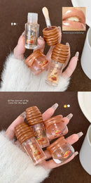 SHAQINUO Honey Series Lip Balm Set Moisturizing Refreshing Non-sticky Anti-Cracked Lip Mask Lip Balm Lip Gloss Makeup Set