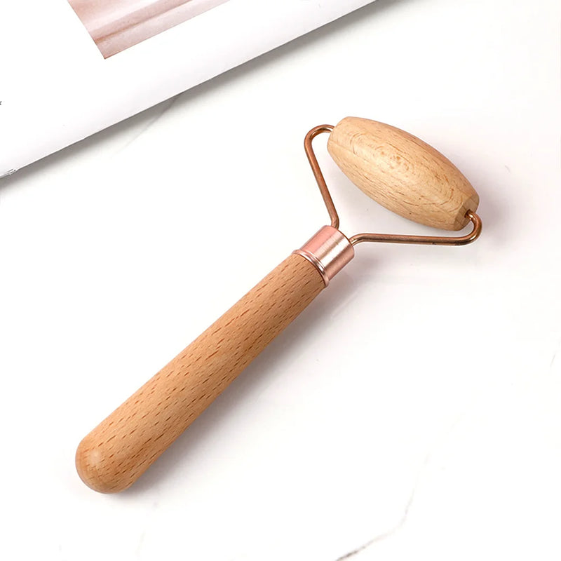 Face Massager Maderoterapia Face Roller Mini Wood Therapy Face Slimming Gua Sha Scraper Facial Lifting Wrinkle Remover