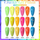 LILYCUTE 7ml Fluorescent Crackle Gel Nail Polish Neon Hybrid Natural Dry DIY Semi Permanent Soak Off Design Nail Art Varnish
