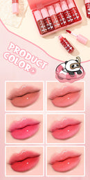 6Pcs/Set Lip Gloss Set Moisturizing and Moisturizing Mild Lipstick Non-Greasy Waterproof Lip Glaze Anti-Sweat Glossy Mirror Lipstick Long-Lasting Glossy Lip Glaze Set