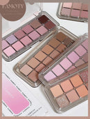 12-Color Low Saturation Eyeshadow Palette All Matte Tea Apricot Eye Makeup Palette Daily Earth Makeup Long Lasting Eye Shadows