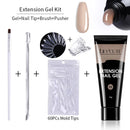 LILYCUTE 5Pcs/Set 15ml Quick Extension Nail Gel Kit Clear Acrylic Gel Semi Permanent Soak Off UV Varnish Nail Art Manicure Set