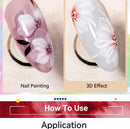 LILYCUTE 8ml 3D Painting Nail Gel White Black Color High Saturation Gradient Pat Multifunctional UV LED No Wipe Manicure Gel