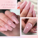 LILYCUTE 7ML 3 IN 1 Clear Jelly Quick Extension Nail Gel Semi Permanente Soak Off UV Long Lasting Construction Gel Varnish Nail