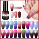 LILYCUTE 7ml Thermal Gel Nail Polish Winter Coffee Temperature Changing Semi Permanent Soak Off UV Nail Art Gel Varnish Manicure