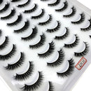 2023 New 20 pairs natural long 3D mink false eyelashes fake lashes makeup kit Mink Lashes extension eye lashes short eyelashes